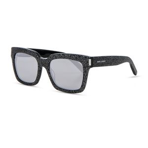 Saint Laurent YSL Black and Glitter Sunglasses